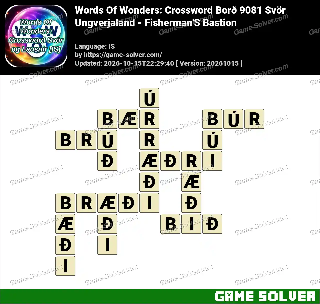Words Of Wonders: Crossword Borð 9081 Svör – Ungverjaland – Fisherman’S Bastion